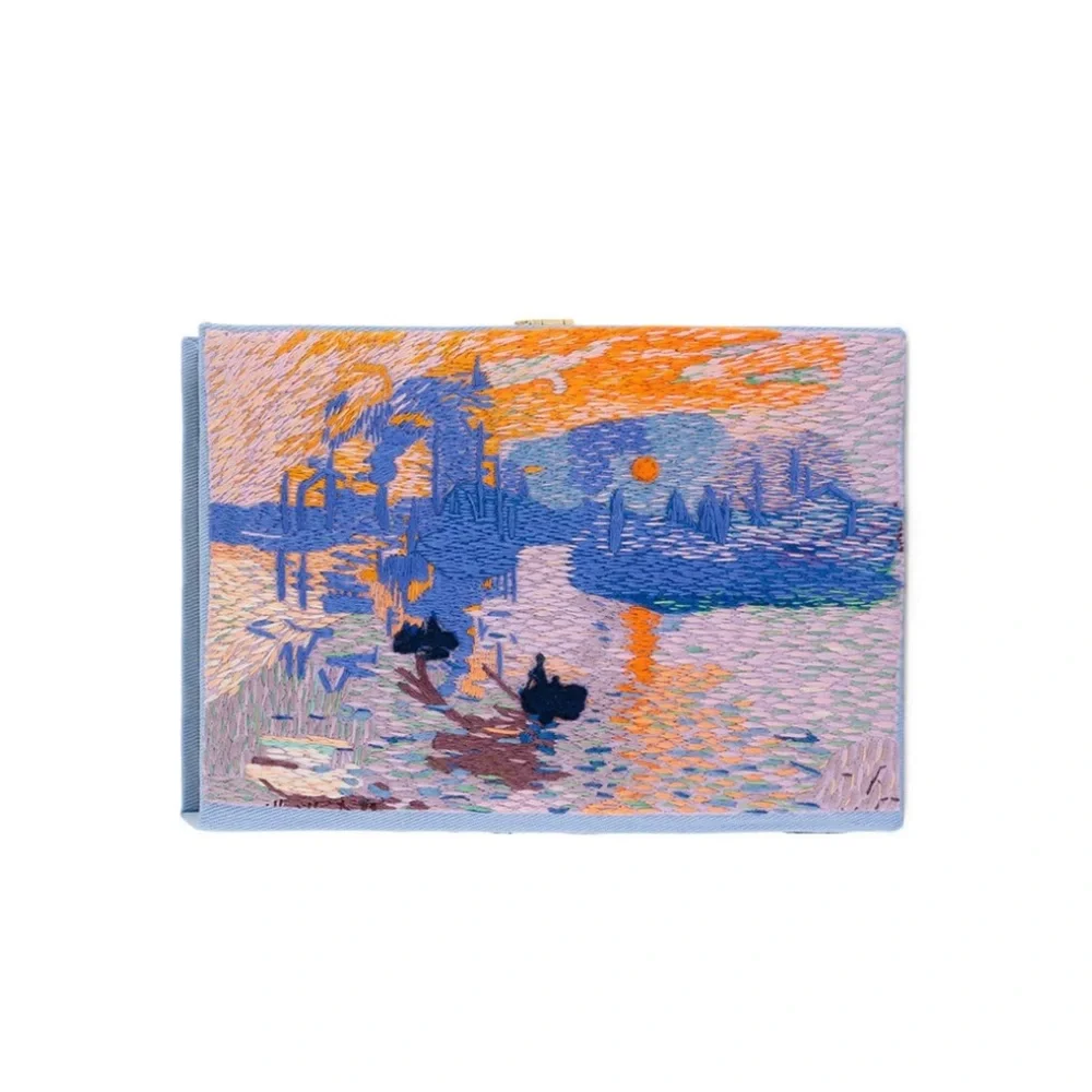 Olympia Le-Tan Monet Embroidered Clutch Purse - Picture 1 of 12